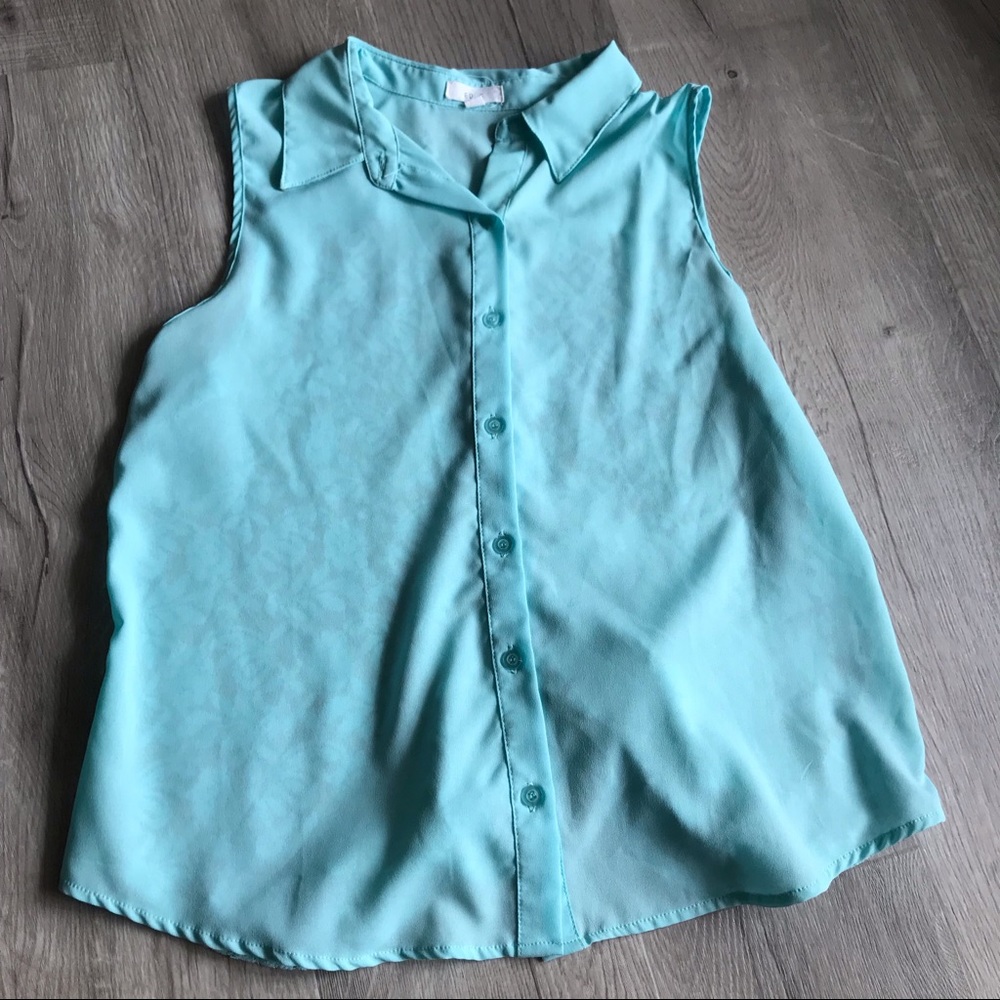 Aquamarine Tank Top Blouse